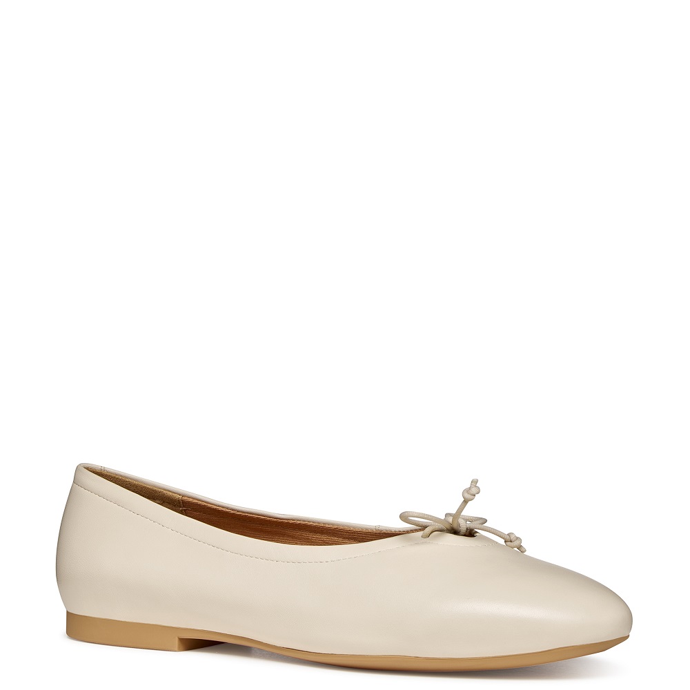 GEOX</br>Geox NEW PALMARIA D654JA 0TU11 C1122 Γυναικείες Μπαλαρίνες Εκρού Leather