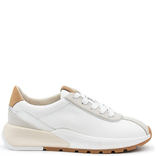 Geox METROPOLI D655JA 08532 C1236 Γυναικεία Sneakers Λευκό/Γκρι Leather