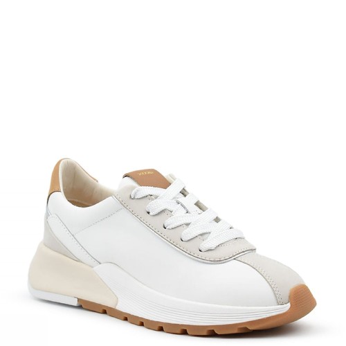 Geox METROPOLI D655JA 08532 C1236 Γυναικεία Sneakers Λευκό/Γκρι Leather