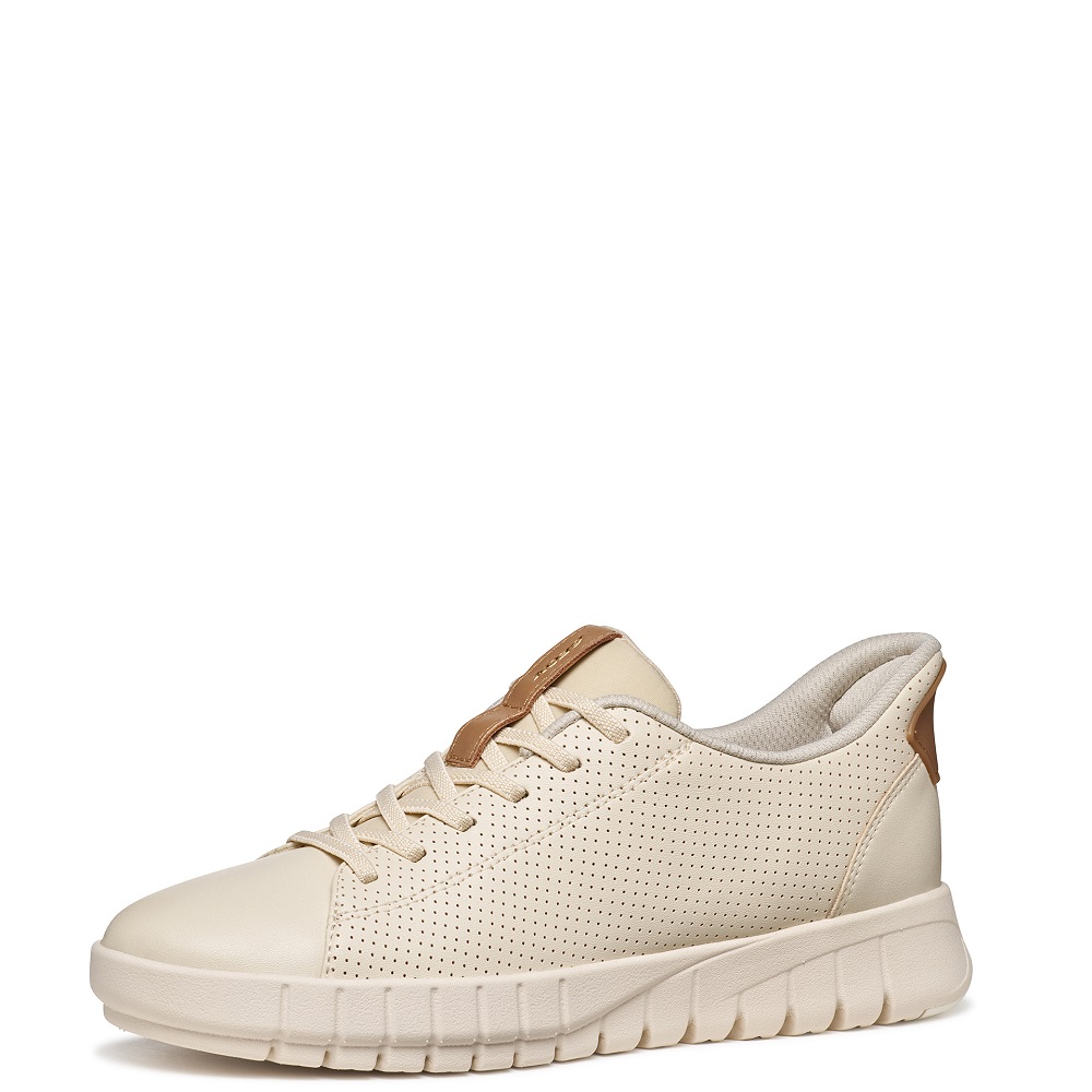 GEOX</br>Geox FLEXTRIDE PLUS D657SC 09BBC C1056 Γυναικεία Sneakers Μπεζ/Ταμπά Δέρμα