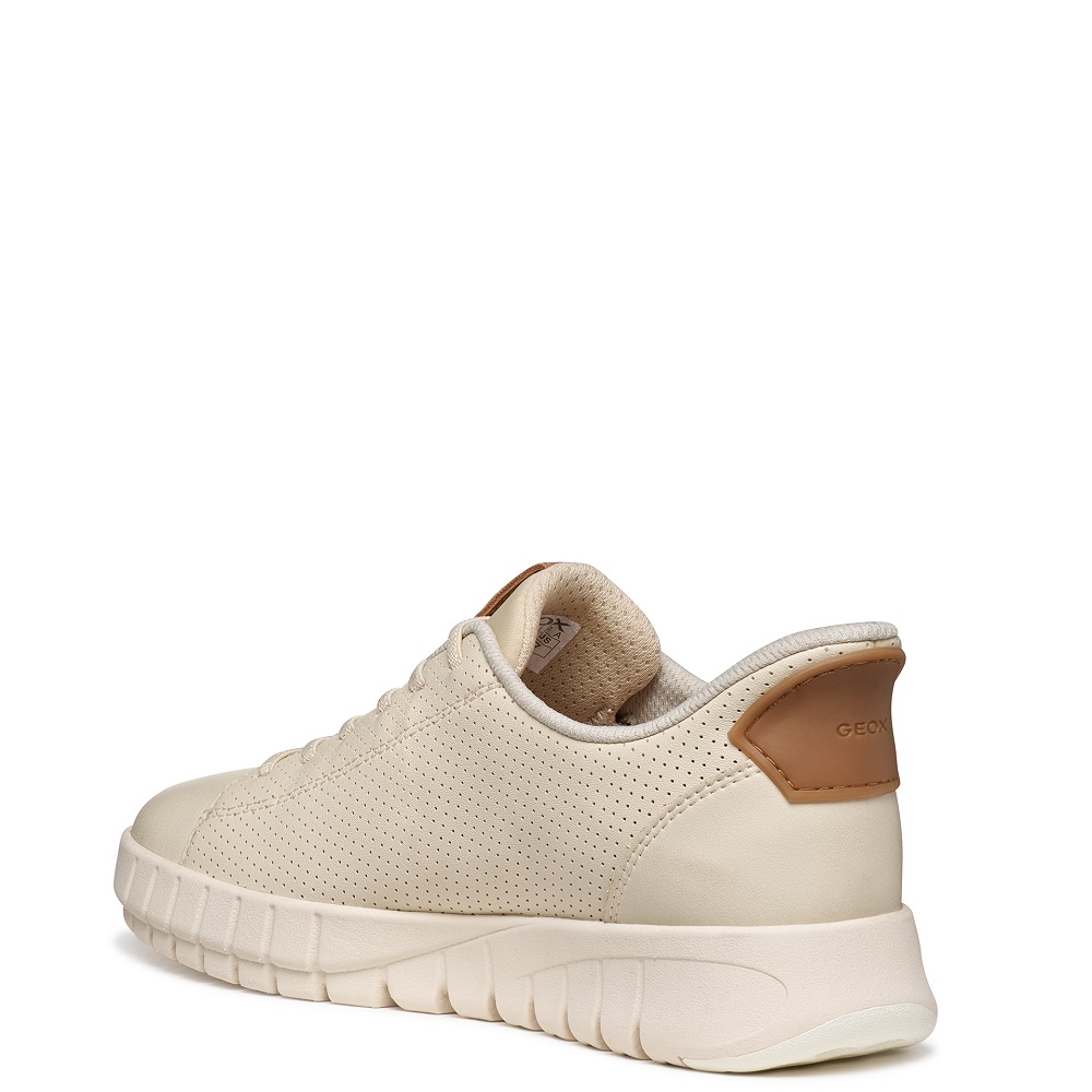 GEOX</br>Geox FLEXTRIDE PLUS D657SC 09BBC C1056 Γυναικεία Sneakers Μπεζ/Ταμπά Δέρμα