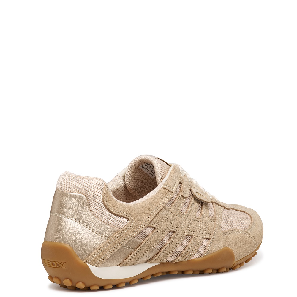 GEOX</br>Geox SNAKE ORIGINAL D65B0A 01422 C1S5K Γυναικεία Sneakers Μπεζ/Εκρού Suede/Mesh