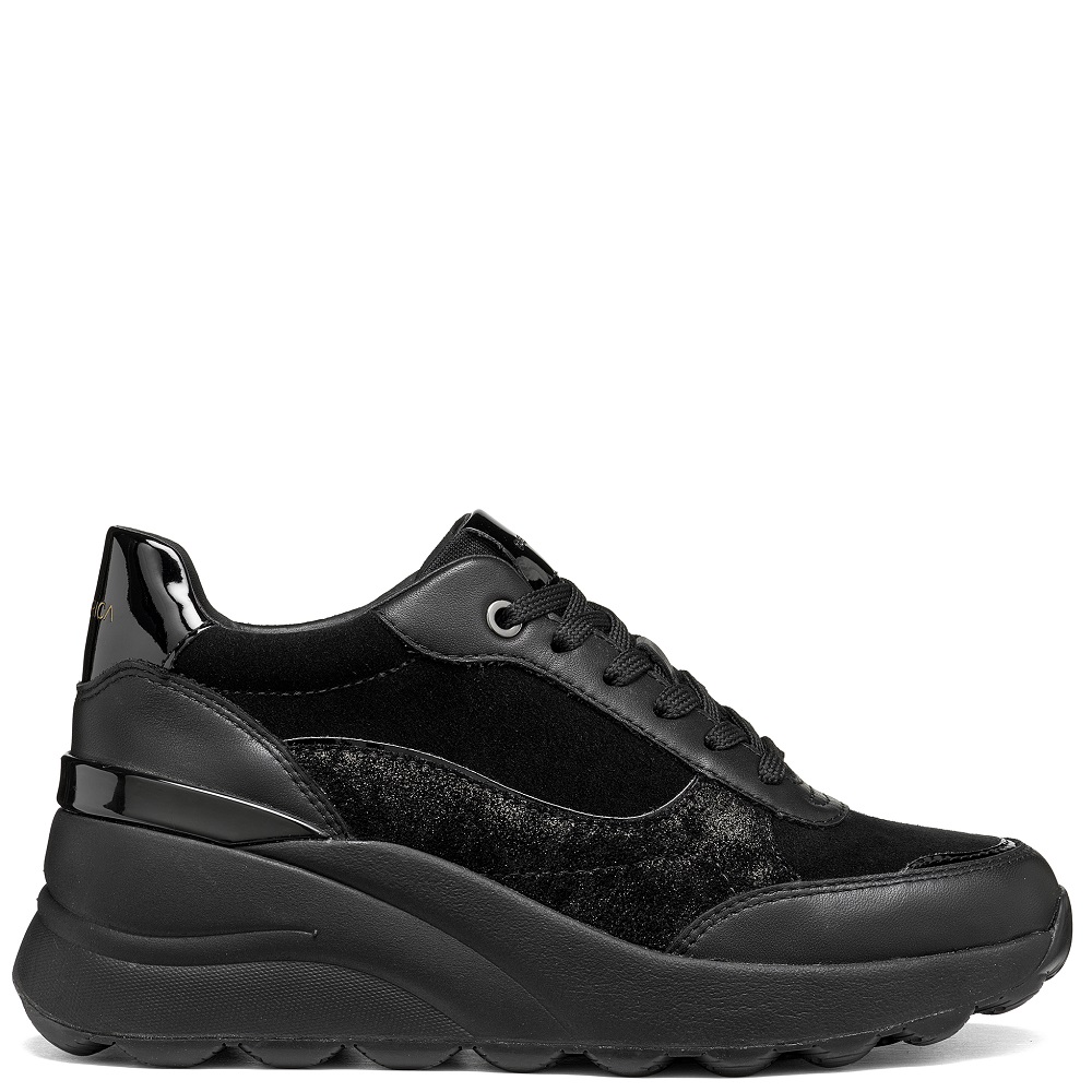 GEOX</br>Geox SPHERICA EC13 D65WAB 02285 C9999 Γυναικεία Sneakers Μαύρο Δέρμα GEOX</br>Geox SPHERICA EC13 D65WAB 02285 C9999 Γυναικεία Sneakers Μαύρο Δέρμα