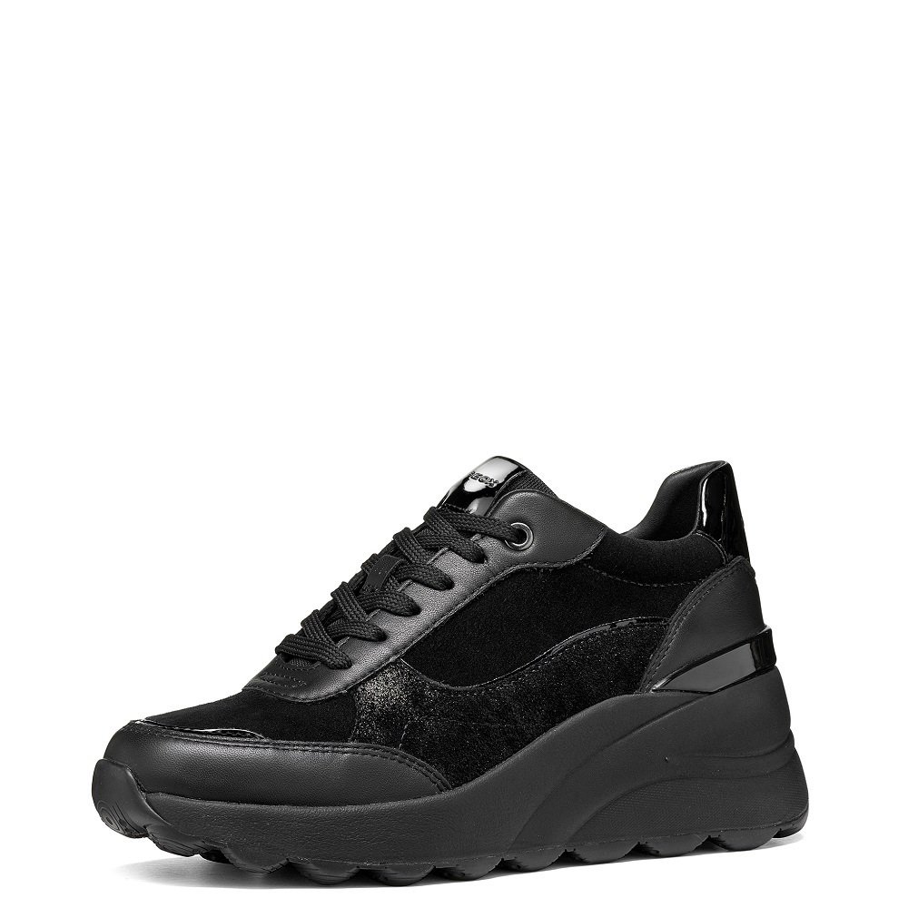 GEOX</br>Geox SPHERICA EC13 D65WAB 02285 C9999 Γυναικεία Sneakers Μαύρο Δέρμα GEOX</br>Geox SPHERICA EC13 D65WAB 02285 C9999 Γυναικεία Sneakers Μαύρο Δέρμα