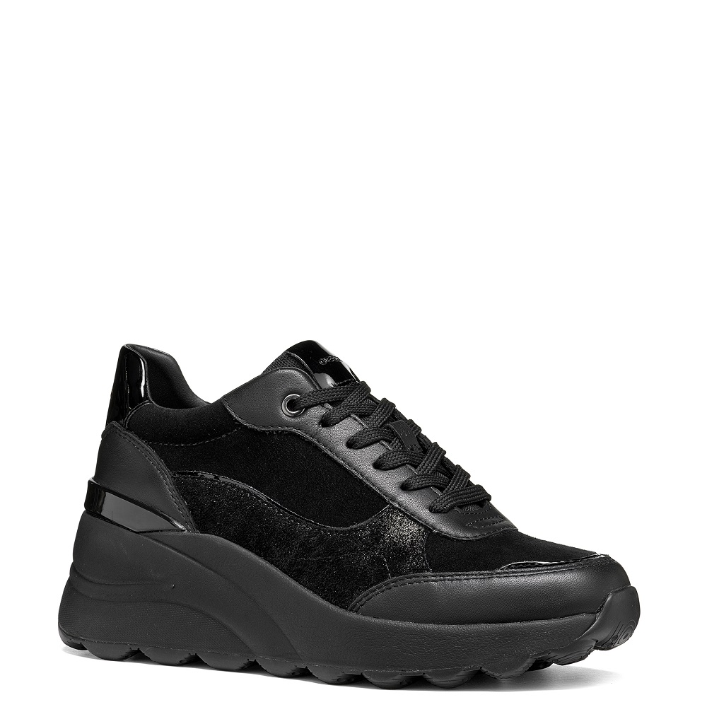 GEOX</br>Geox SPHERICA EC13 D65WAB 02285 C9999 Γυναικεία Sneakers Μαύρο Δέρμα GEOX</br>Geox SPHERICA EC13 D65WAB 02285 C9999 Γυναικεία Sneakers Μαύρο Δέρμα