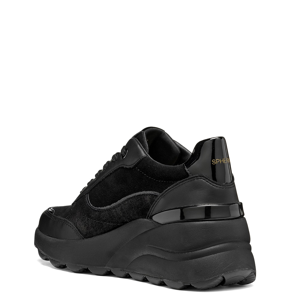 GEOX</br>Geox SPHERICA EC13 D65WAB 02285 C9999 Γυναικεία Sneakers Μαύρο Δέρμα GEOX</br>Geox SPHERICA EC13 D65WAB 02285 C9999 Γυναικεία Sneakers Μαύρο Δέρμα