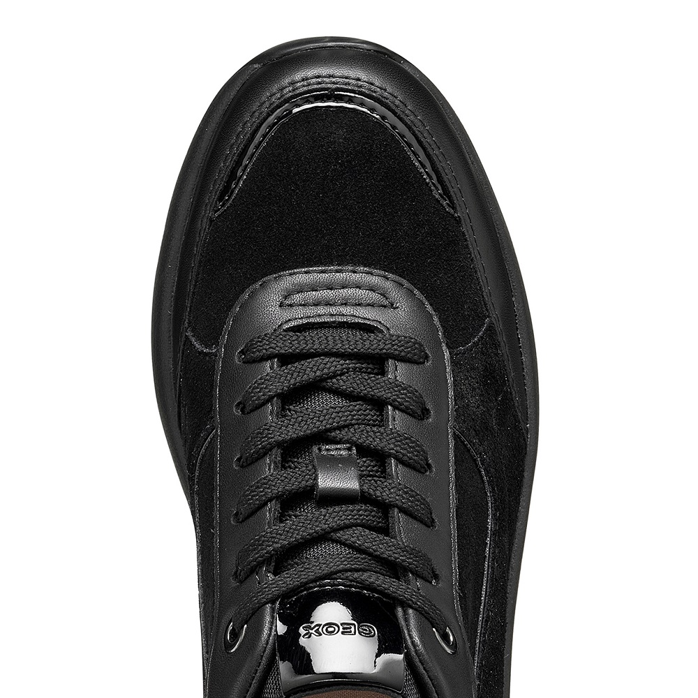 GEOX</br>Geox SPHERICA EC13 D65WAB 02285 C9999 Γυναικεία Sneakers Μαύρο Δέρμα GEOX</br>Geox SPHERICA EC13 D65WAB 02285 C9999 Γυναικεία Sneakers Μαύρο Δέρμα