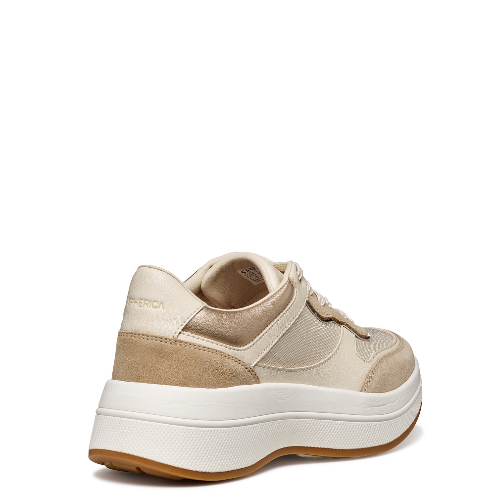 GEOX</br>Geox SPHERICA ECUB-3 D65WTD 09BAS C1S5K Γυναικεία Sneakers Μπεζ/Εκρού Leather/Mesh