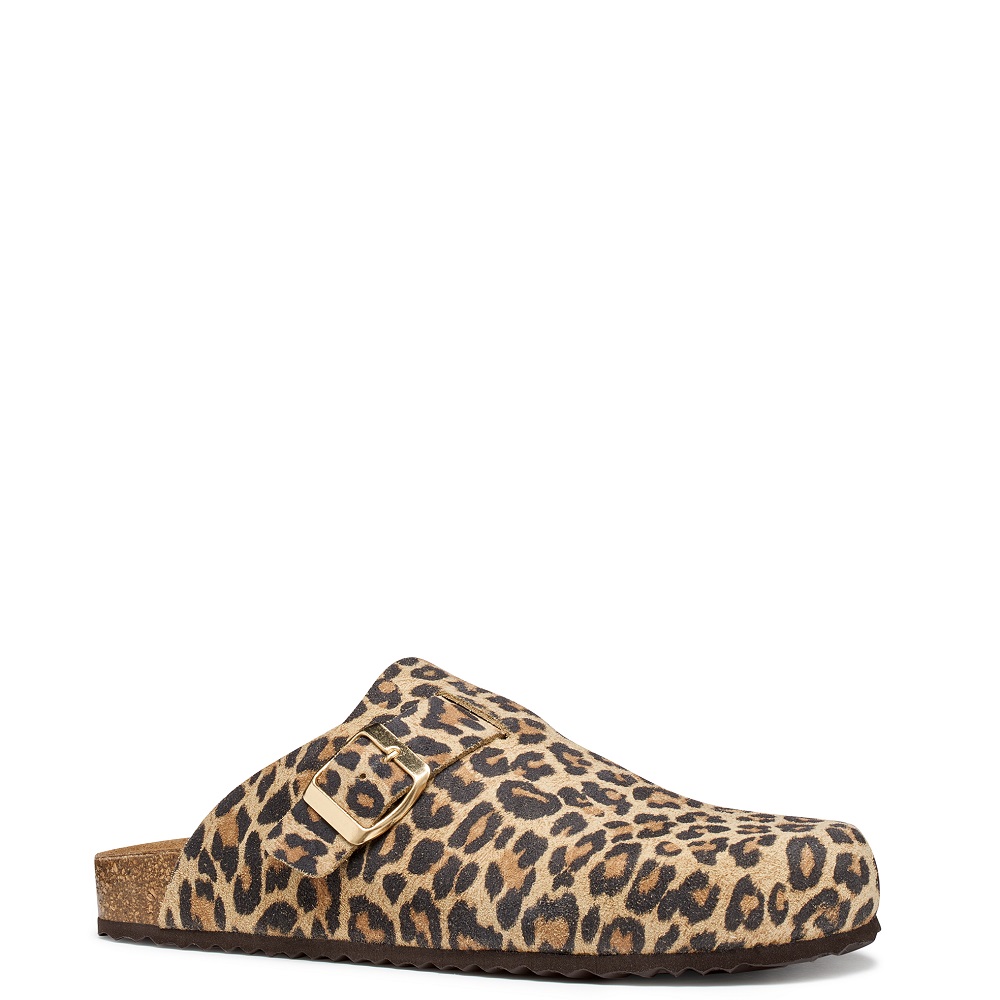 GEOX</br>Geox BRIONIA R D65Y3J 000BS C5018 Γυναικεία Mules Μπεζ Animal Δέρμα Suede