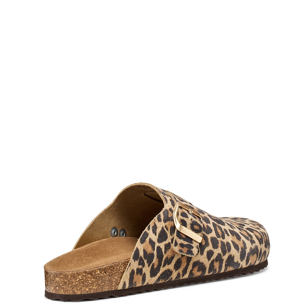 GEOX</br>Geox BRIONIA R D65Y3J 000BS C5018 Γυναικεία Mules Μπεζ Animal Δέρμα Suede