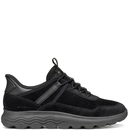 Geox SPHERICA PLUS D6817A 00022 C9999 Γυναικεία Sneakers Μαύρο Suede Waterproof