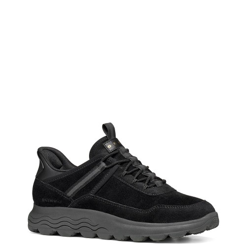 Geox SPHERICA PLUS D6817A 00022 C9999 Γυναικεία Sneakers Μαύρο Suede Waterproof