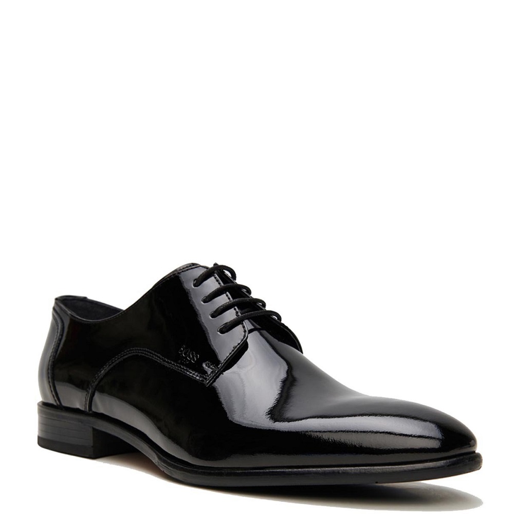 BOSS</br>Boss D7513 LOUSTRINI Ανδρικά Δετά Παπούτσια Μαύρο Δέρμα