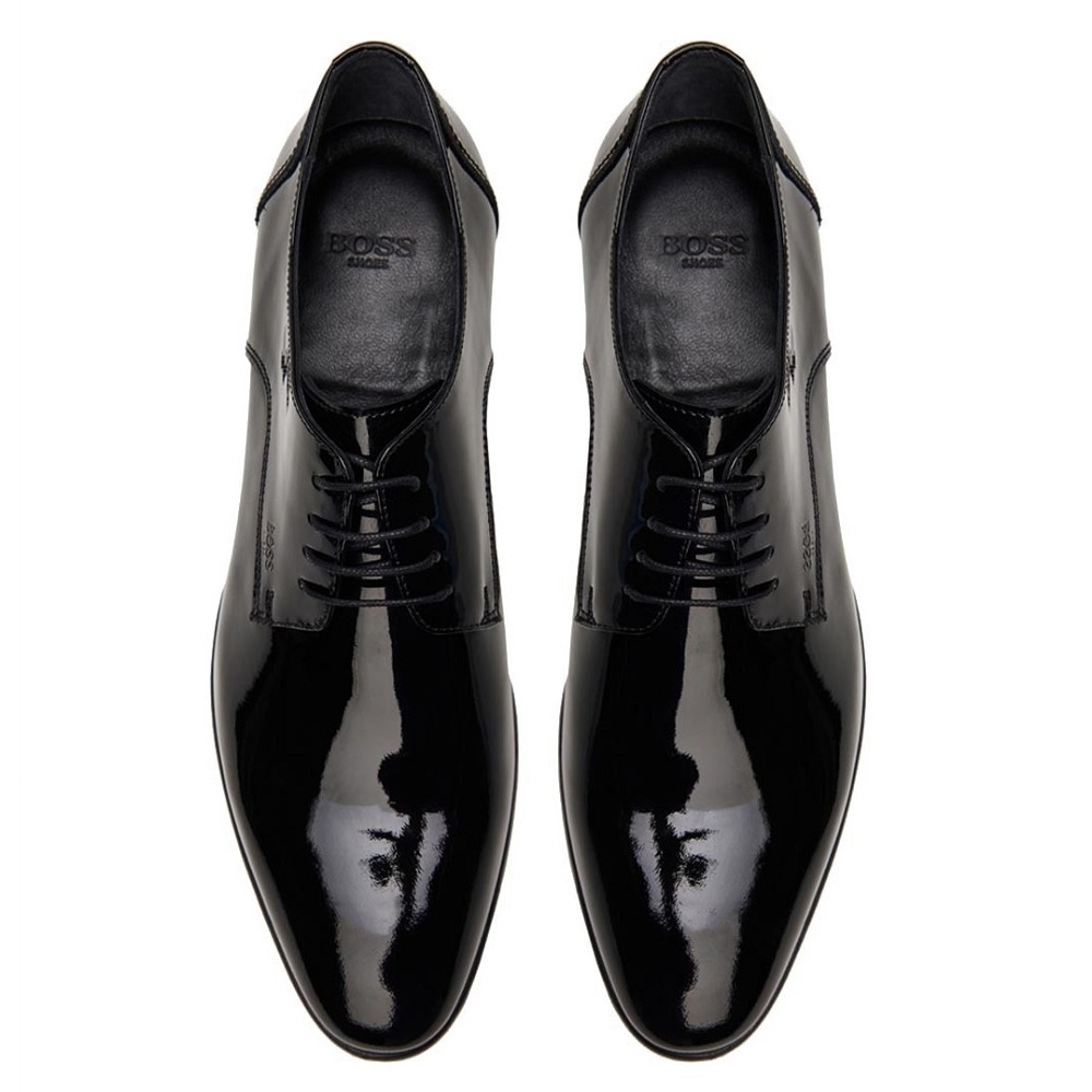 BOSS</br>Boss D7513 LOUSTRINI Ανδρικά Δετά Παπούτσια Μαύρο Δέρμα