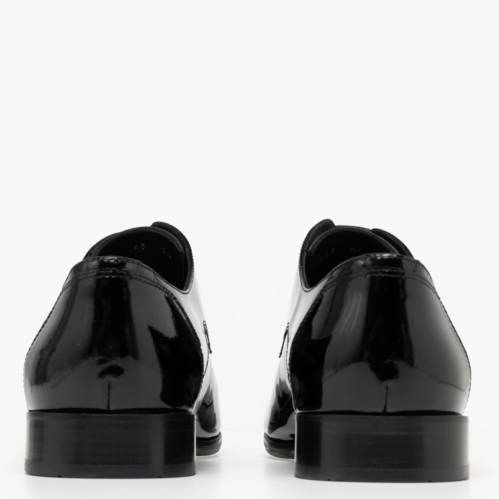 BOSS</br>Boss D7513 LOUSTRINI Ανδρικά Δετά Παπούτσια Μαύρο Δέρμα