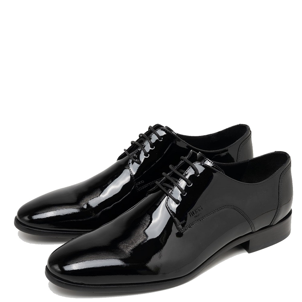 BOSS</br>Boss D7513 LOUSTRINI Ανδρικά Δετά Παπούτσια Μαύρο Δέρμα