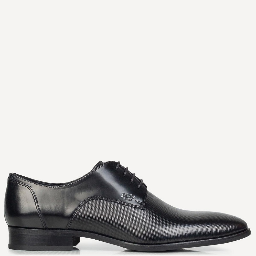 BOSS</br>Boss D7513 POINT Ανδρικά Δετά Παπούτσια Μαύρο Δέρμα