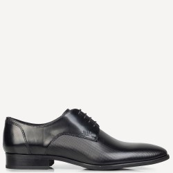 BOSS</br>Boss D7513 POINT Ανδρικά Δετά Παπούτσια Μαύρο Δέρμα