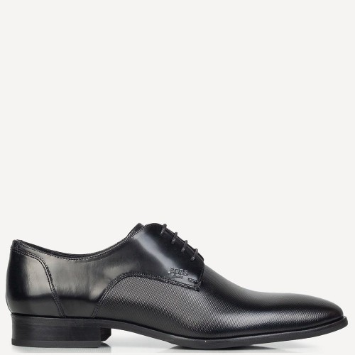 Boss D7513 POINT Ανδρικά Δετά Παπούτσια Μαύρο Δέρμα