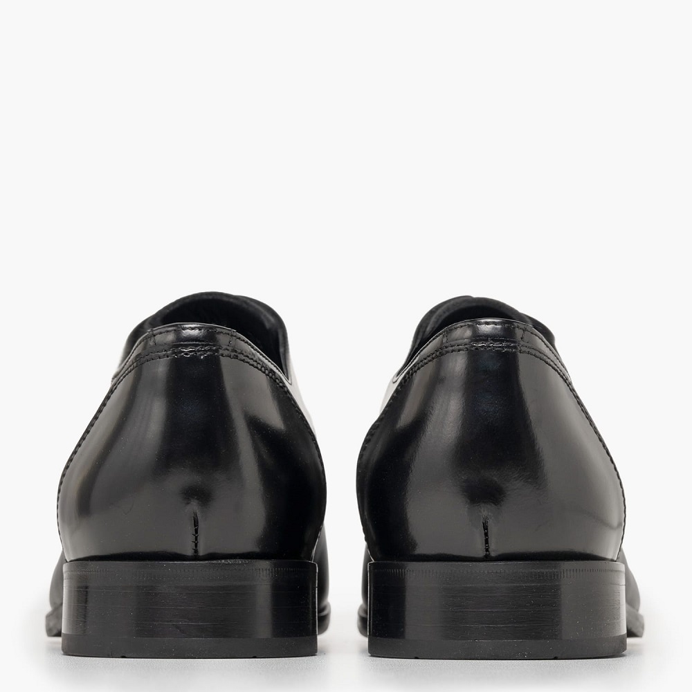 BOSS</br>Boss D7513 POINT Ανδρικά Δετά Παπούτσια Μαύρο Δέρμα