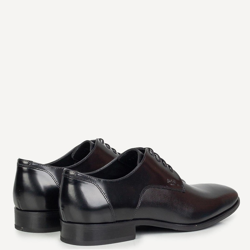 BOSS</br>Boss D7513 POINT Ανδρικά Δετά Παπούτσια Μαύρο Δέρμα