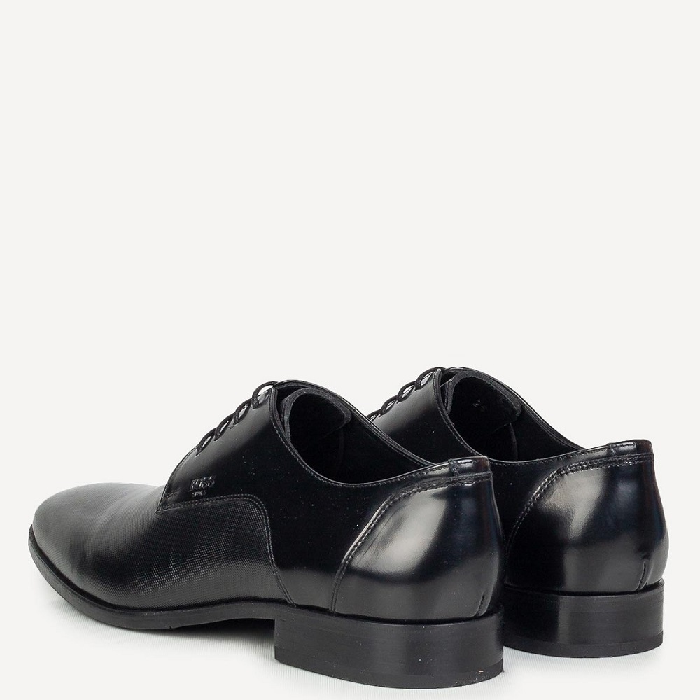 BOSS</br>Boss D7513 POINT Ανδρικά Δετά Παπούτσια Μαύρο Δέρμα