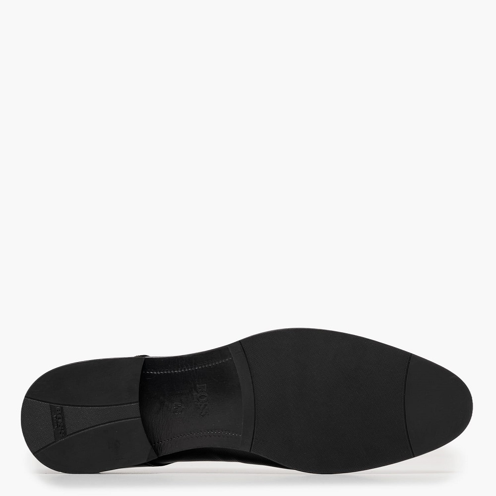 BOSS</br>Boss D7513 POINT Ανδρικά Δετά Παπούτσια Μαύρο Δέρμα