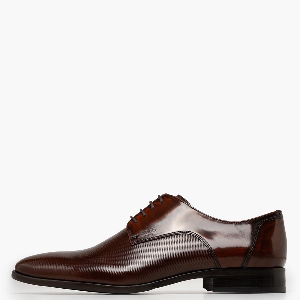 BOSS</br>Boss D7513 POINT Ανδρικά Δετά Παπούτσια Κονιάκ Δέρμα