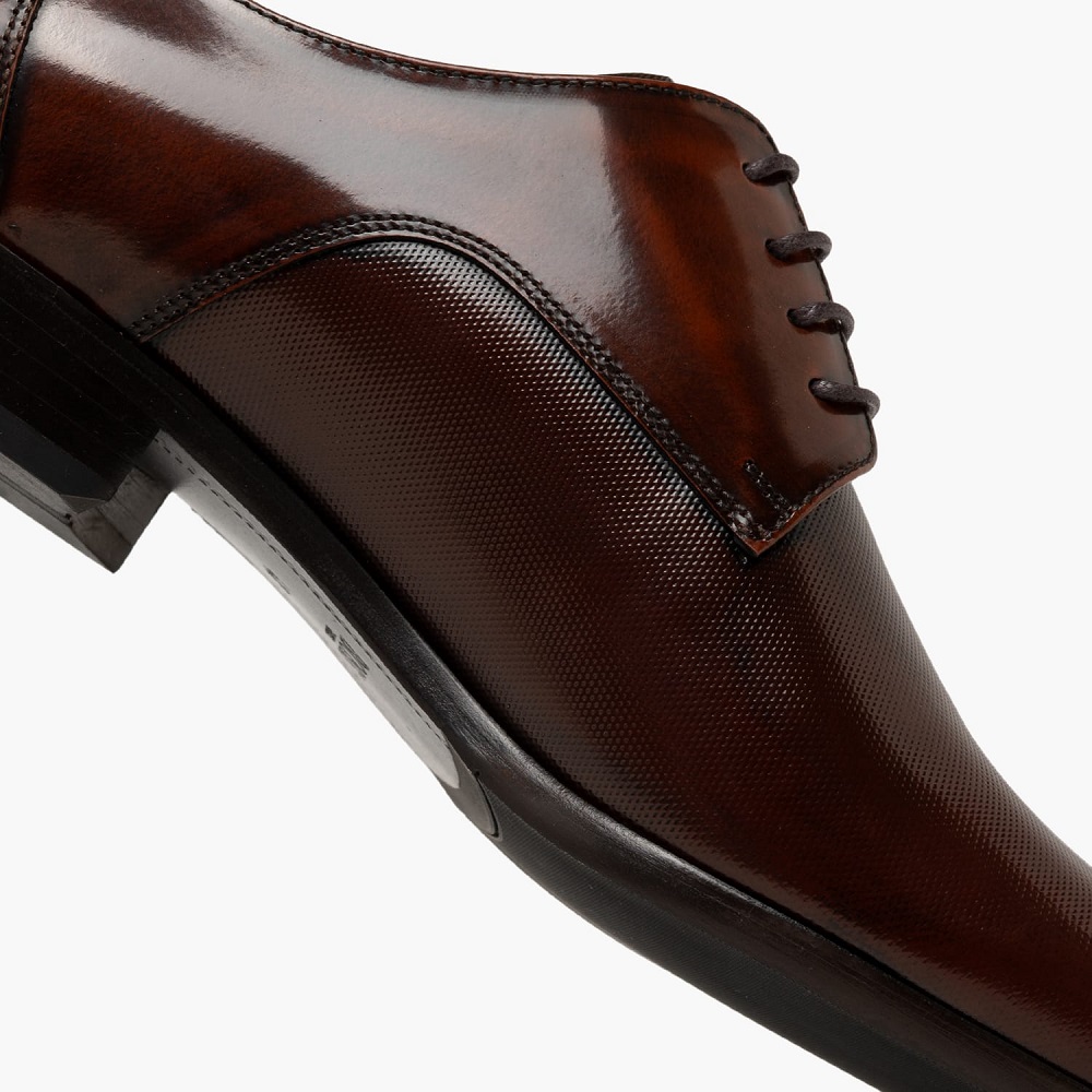 BOSS</br>Boss D7513 POINT Ανδρικά Δετά Παπούτσια Κονιάκ Δέρμα