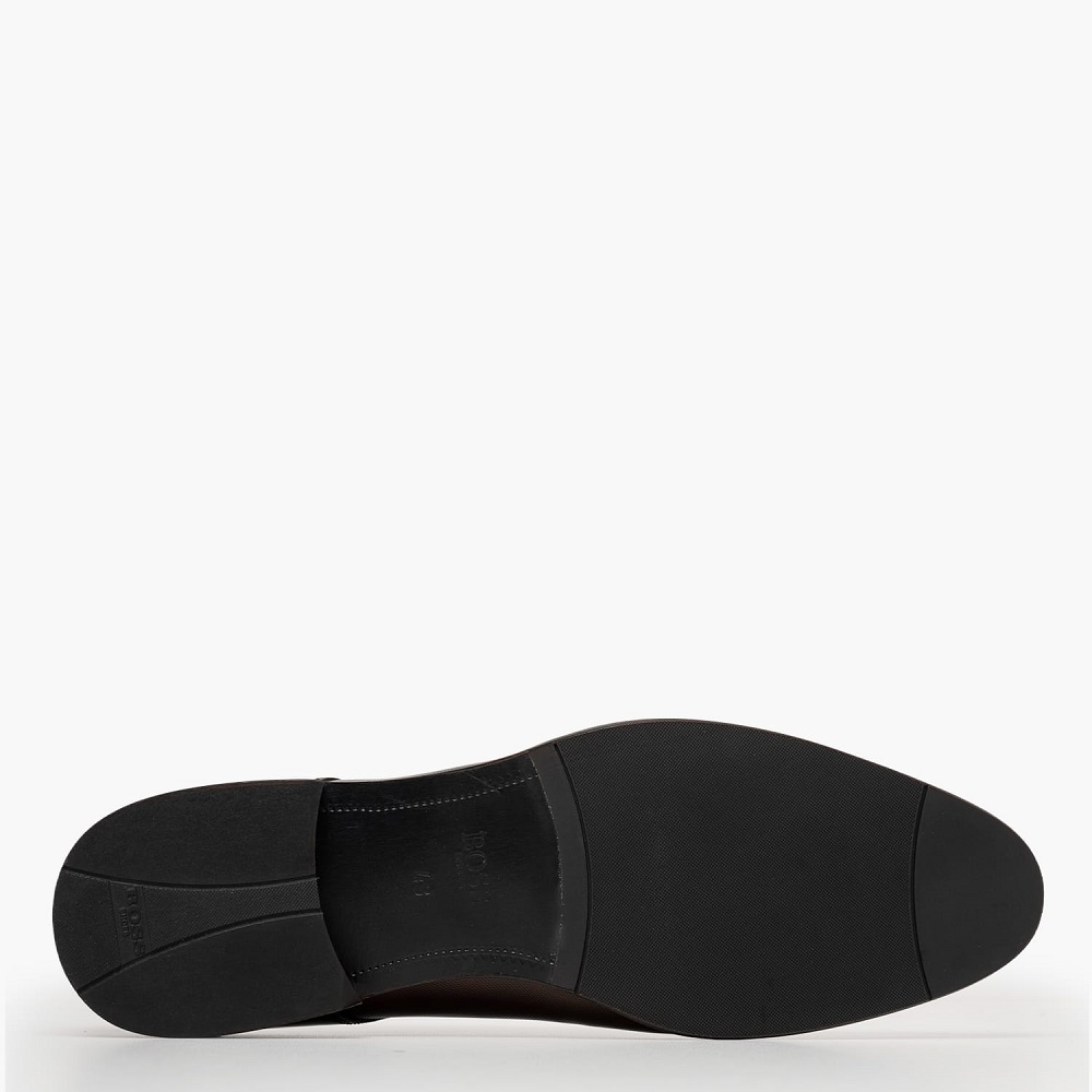 BOSS</br>Boss D7513 POINT Ανδρικά Δετά Παπούτσια Κονιάκ Δέρμα