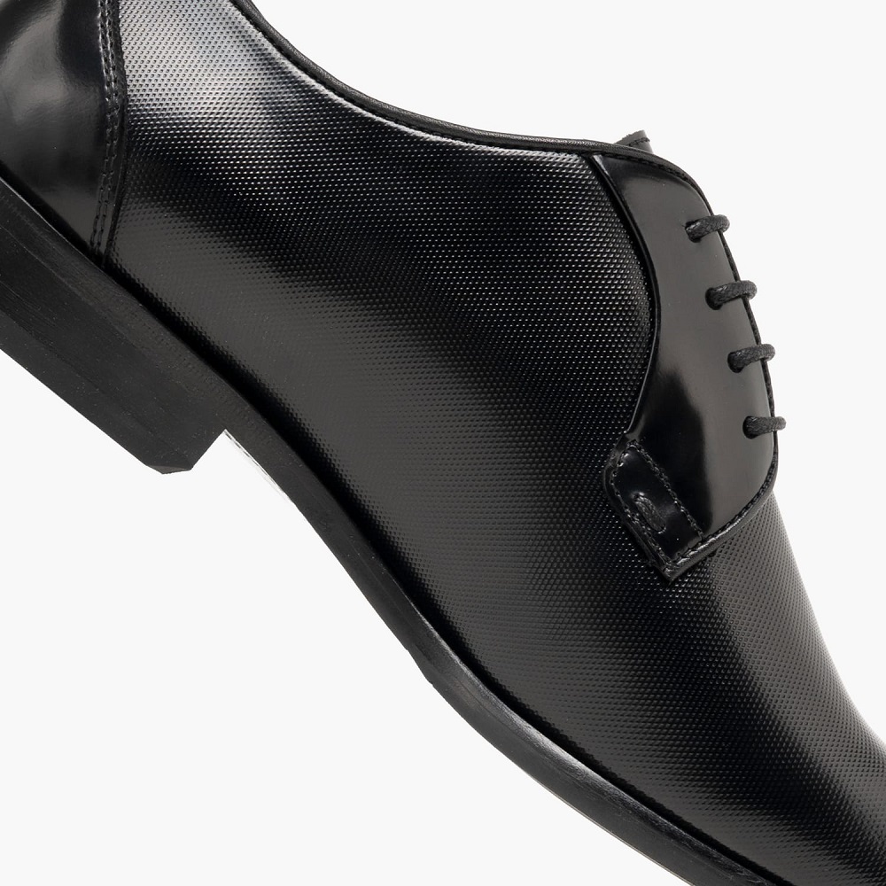 BOSS</br>Boss D7733 POINT Ανδρικά Δετά Παπούτσια Μαύρο Δέρμα