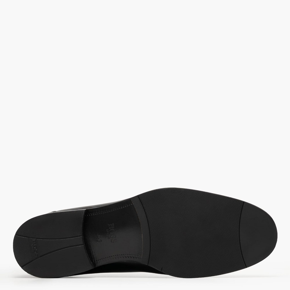 BOSS</br>Boss D7733 POINT Ανδρικά Δετά Παπούτσια Μαύρο Δέρμα