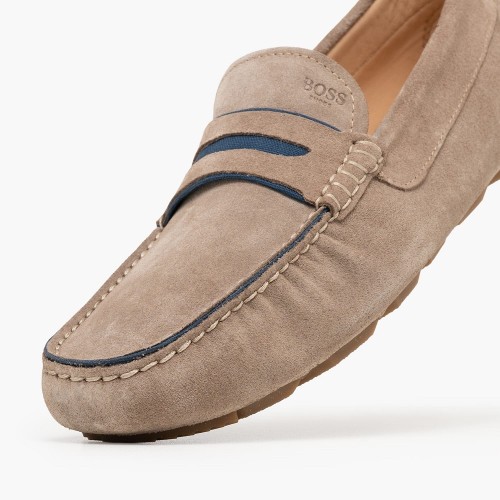 Boss D7770 SUEDE Ανδρικά Μοκασίνια/Loafers Μπεζ Suede
