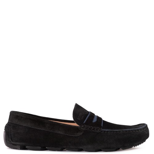 Boss D7770 SUEDE Ανδρικά Μοκασίνια/Loafers Μαύρο Suede