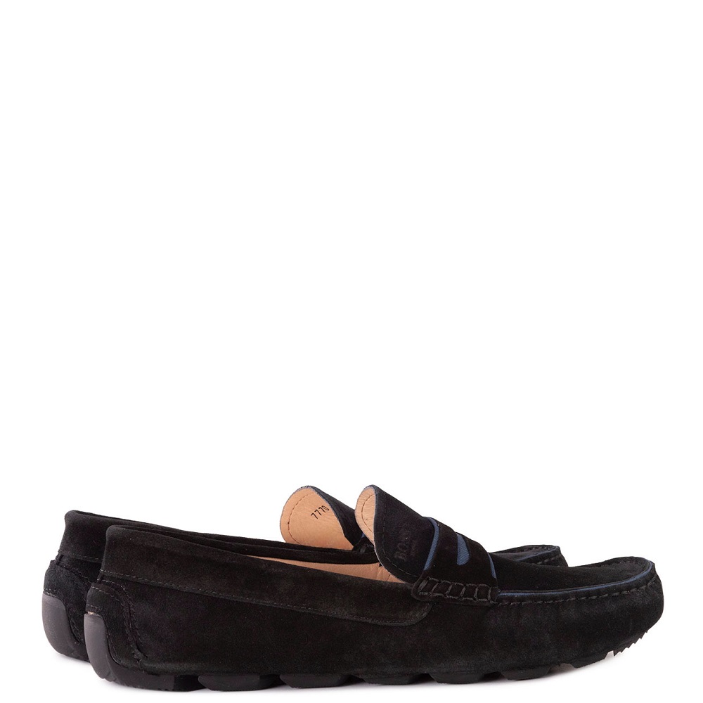 BOSS</br>Boss D7770 SUEDE Ανδρικά Μοκασίνια/Loafers Μαύρο Suede