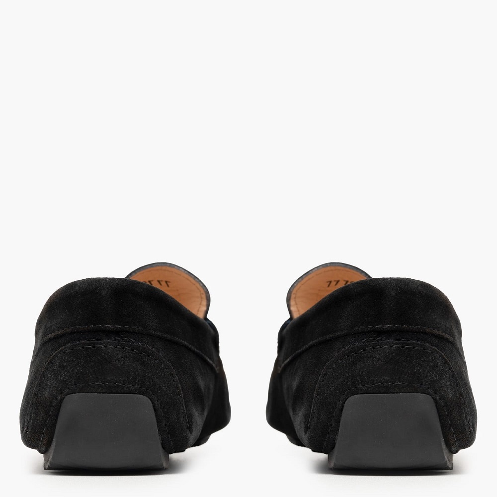 BOSS</br>Boss D7770 SUEDE Ανδρικά Μοκασίνια/Loafers Μαύρο Suede