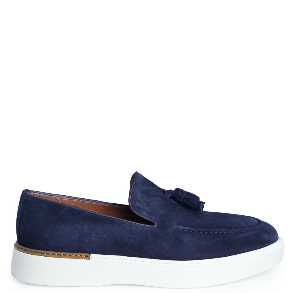 BOSS</br>Boss D7865 SUEDE Ανδρικά Μοκασίνια/Loafers Μπλε Suede