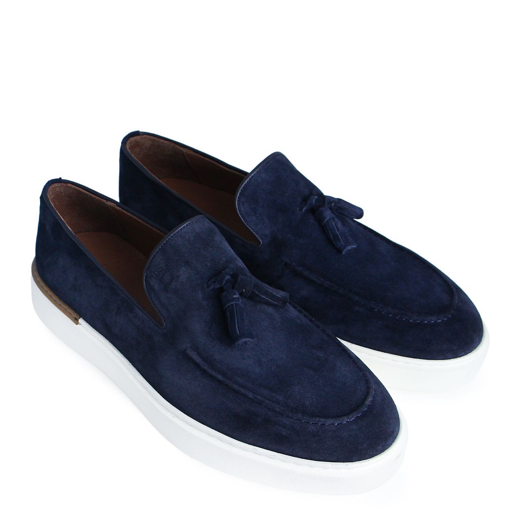 BOSS</br>Boss D7865 SUEDE Ανδρικά Μοκασίνια/Loafers Μπλε Suede
