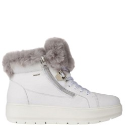 GEOX</br>Γυναικεία Μποτάκια Λευκό Δέρμα Waterproof KAYLA B ABX D D84AWD 046BH C0672 Geox