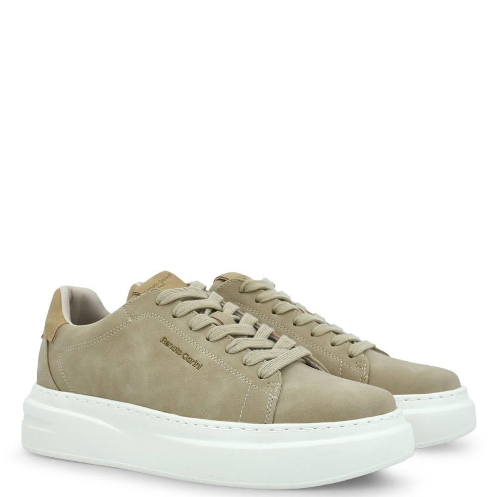 RENATO GARINI</br>Renato Garini DAVEB-018 SNEAKERS Ανδρικά Sneakers Μπεζ/Καμηλό Nubuck