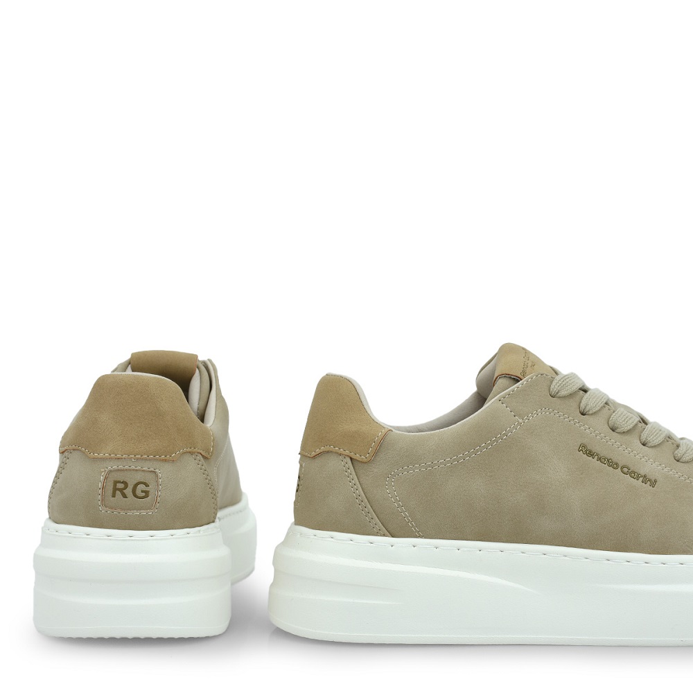 RENATO GARINI</br>Renato Garini DAVEB-018 SNEAKERS Ανδρικά Sneakers Μπεζ/Καμηλό Nubuck