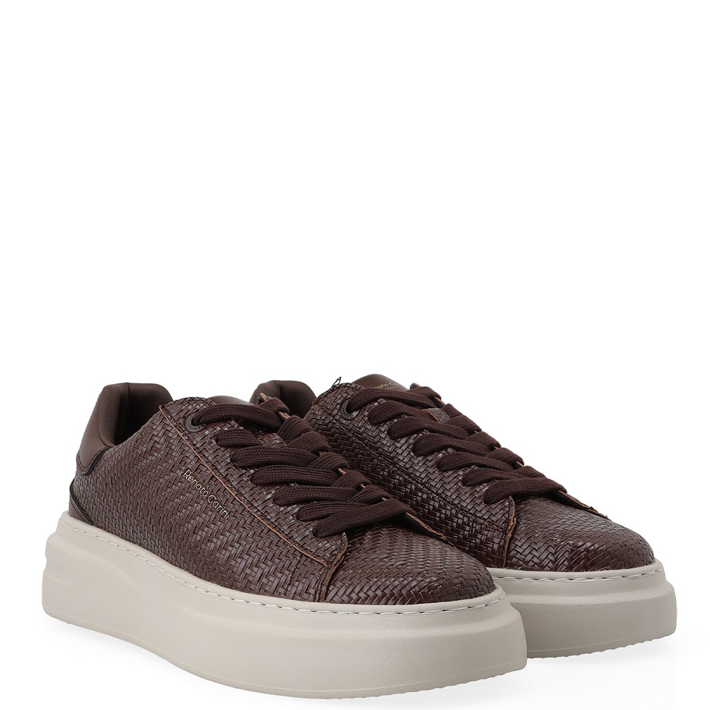 RENATO GARINI</br>Renato Garini DAVEB-090 Ανδρικά Sneakers Καφέ Πλεκτό