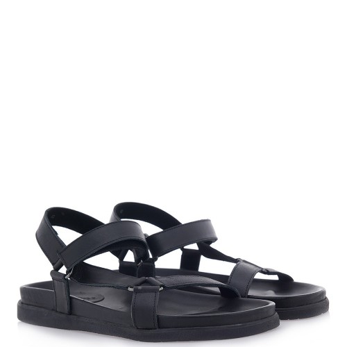 Ανδρικά Πέδιλα Μαύρο Δέρμα DE3502 Renato Garini Ανδρικά Πέδιλα Μαύρο Δέρμα DE3502 Renato Garini