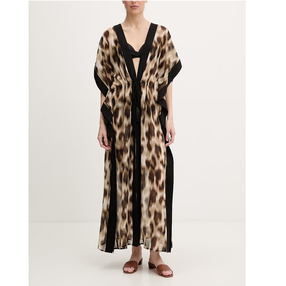 DKNY</br>DKNY DIE6C917-EFN Γυναικείο Καφτάνι Μαύρο Λεοπάρ DKNY</br>DKNY DIE6C917-EFN Γυναικείο Καφτάνι Μαύρο Λεοπάρ