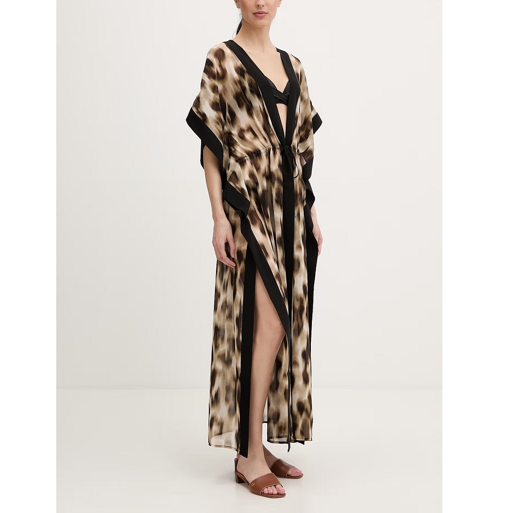 DKNY</br>DKNY DIE6C917-EFN Γυναικείο Καφτάνι Μαύρο Λεοπάρ DKNY</br>DKNY DIE6C917-EFN Γυναικείο Καφτάνι Μαύρο Λεοπάρ