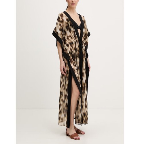 DKNY DIE6C917-EFN Γυναικείο Καφτάνι Μαύρο Λεοπάρ DKNY DIE6C917-EFN Γυναικείο Καφτάνι Μαύρο Λεοπάρ