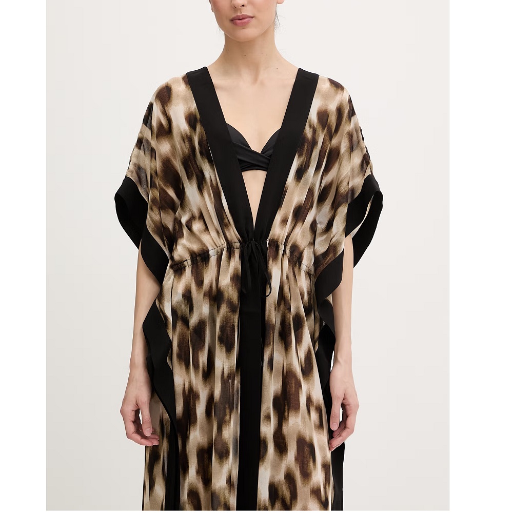 DKNY</br>DKNY DIE6C917-EFN Γυναικείο Καφτάνι Μαύρο Λεοπάρ DKNY</br>DKNY DIE6C917-EFN Γυναικείο Καφτάνι Μαύρο Λεοπάρ