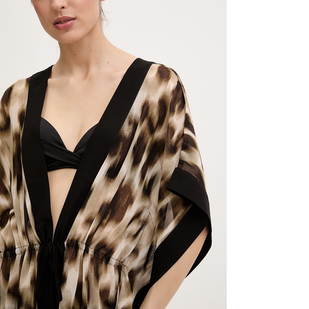 DKNY</br>DKNY DIE6C917-EFN Γυναικείο Καφτάνι Μαύρο Λεοπάρ DKNY</br>DKNY DIE6C917-EFN Γυναικείο Καφτάνι Μαύρο Λεοπάρ