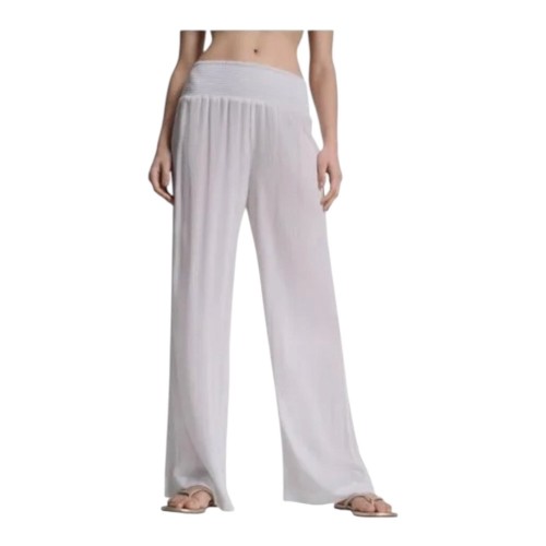 DKNY DIE6C949-SW9 Γυναικείο Παντελόνι Wide Leg Λευκό