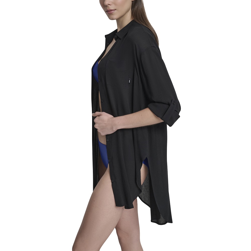DKNY</br>DKNY DIE6C955-BLK Γυναικείο Πουκάμισο Παραλίας Μαύρο DKNY</br>DKNY DIE6C955-BLK Γυναικείο Πουκάμισο Παραλίας Μαύρο